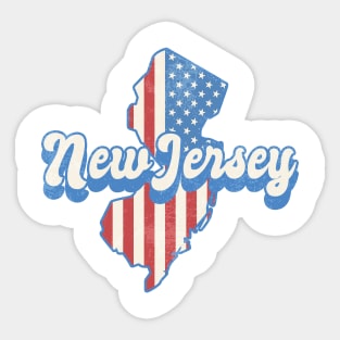 Patriotic New Jersey Sticker